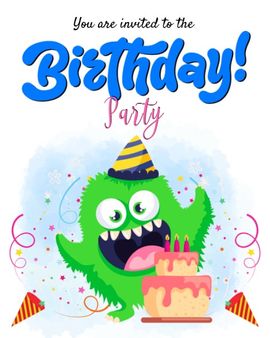Wild Monster Birthday invitation