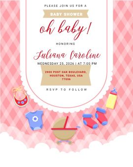 baby character invitation