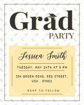 black cap invitation