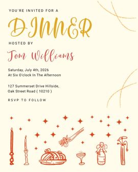 Candle Night Dinner invitation