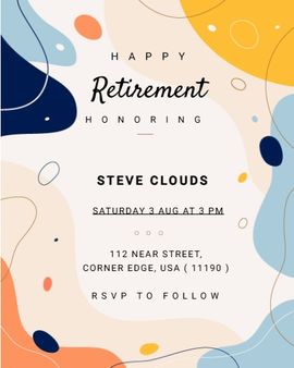 colorful shapes invitation