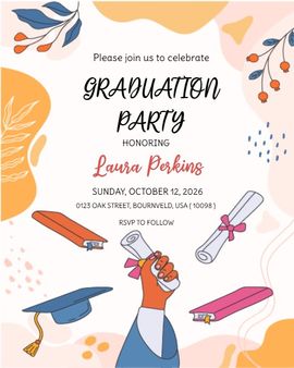 coloruful invitation