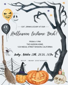 costume bash invitation