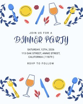 Floral Dine invitation