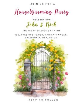 floral gate invitation
