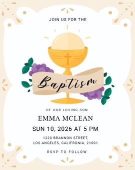 flower leaves invitation
