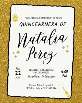 Glitter and Grace invitation