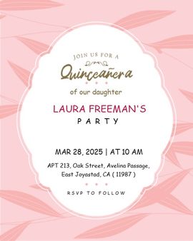leaves pattern invitation