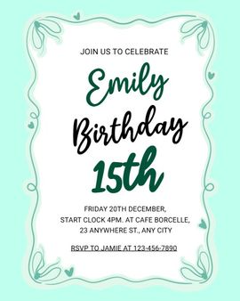 Mint Green Quince invitation
