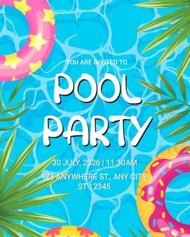 Poolside Fun Day invitation