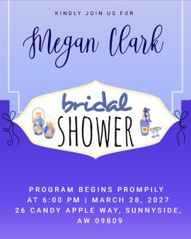 Purple Elementary invitation