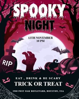 spooky night invitation
