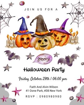 spooky party invitation