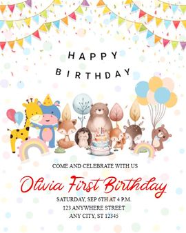 Sweet Safari Bash invitation