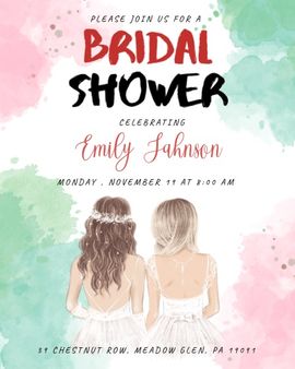 watercolor dots invitation