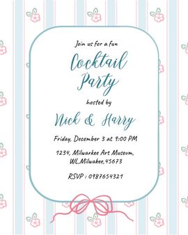 Blue Floral invitation