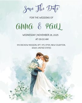 couple illustration invitation