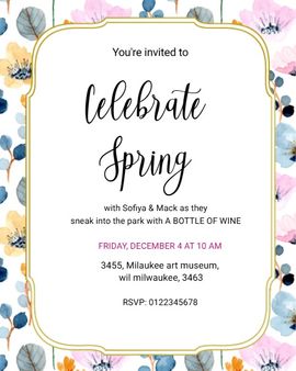 floral invitation