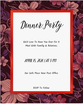 floral border invitation