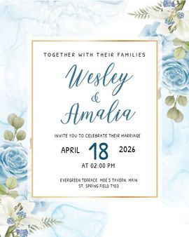 floral border invitation