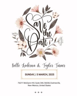 floral-typography invitation