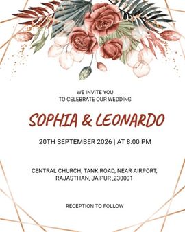 flower ribbon invitation
