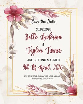 golden border invitation
