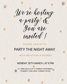 Golden Dots invitation