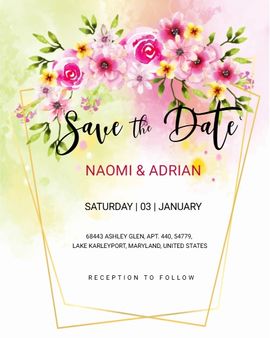 waterbg floral invitation