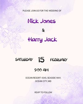 watercolor floral invitation