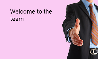 create Welcome To The Team group cards
