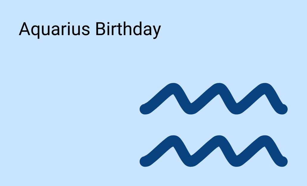 create Aquarius Birthday group cards