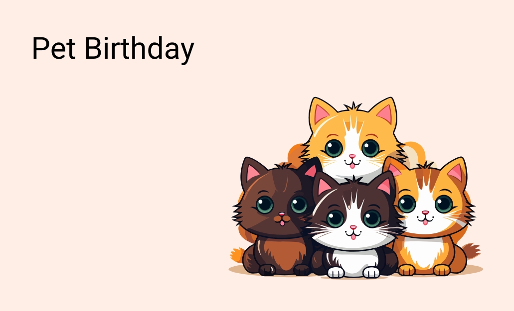 pet birthday group greeting cards