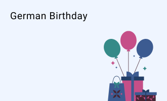 create German Birthday group cards