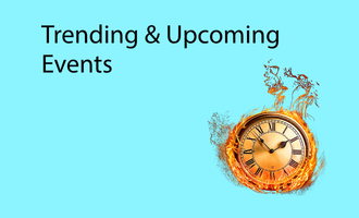 trending & upcoming events group greeting cards