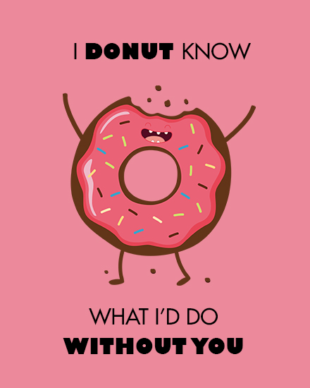 Donut Know online Anniversary Card