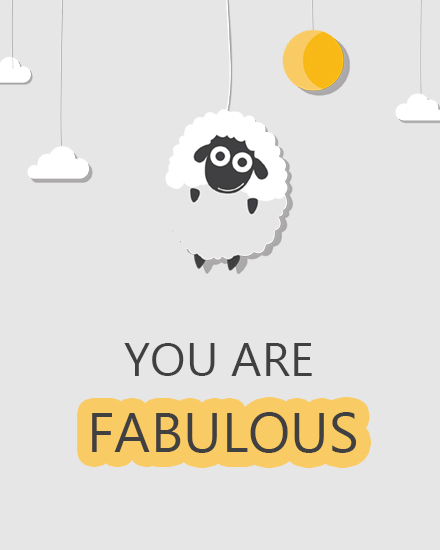 You Are Fabulous online Thank You Card