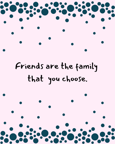 The Family online Friendship Card