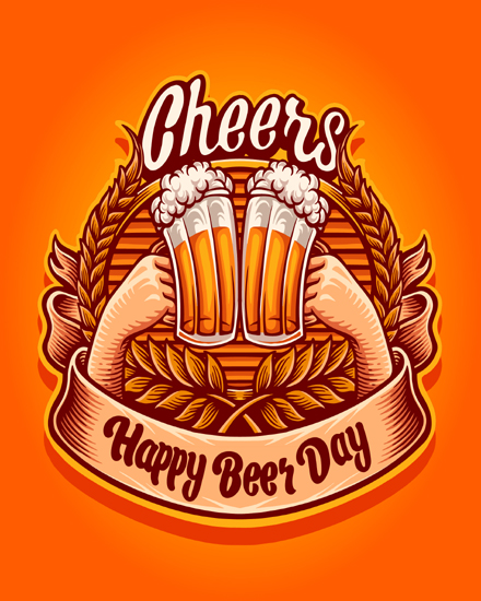 Happy Beer  Day online Cheers Card