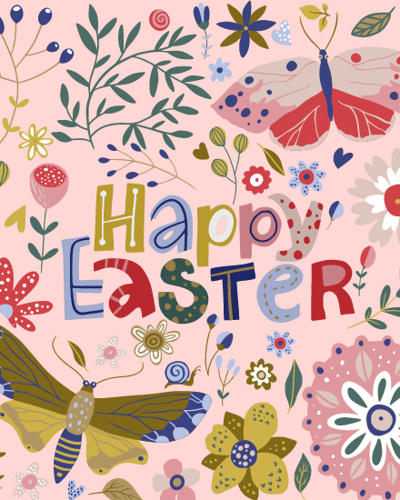 Floral Designs online Easter Card