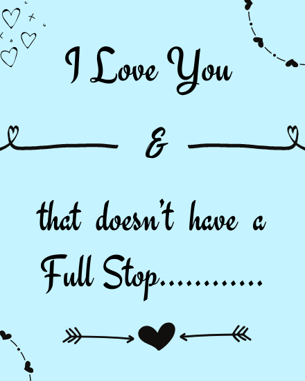 Full Stop online Love Card
