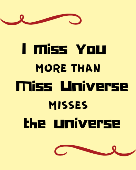More Than Universe online Miss You Card