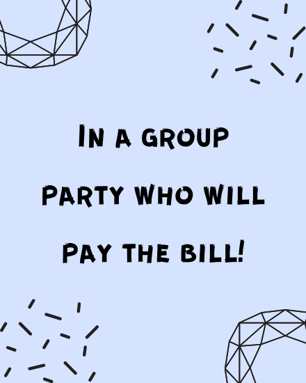 Pay Bill online Group Party Card