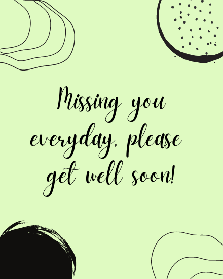 Missing You online Get Well Soon Card