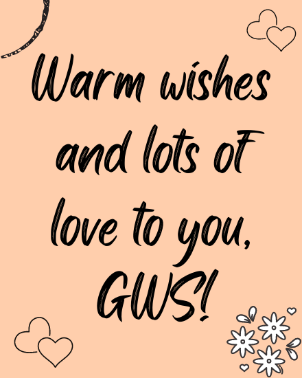 Warm Wishes online Get Well Soon Card