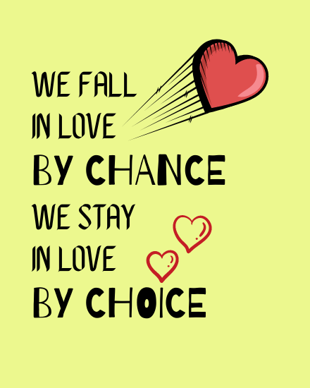 Chance And Choice online Love Card