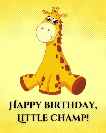Little Champ online Kids Birthday Card