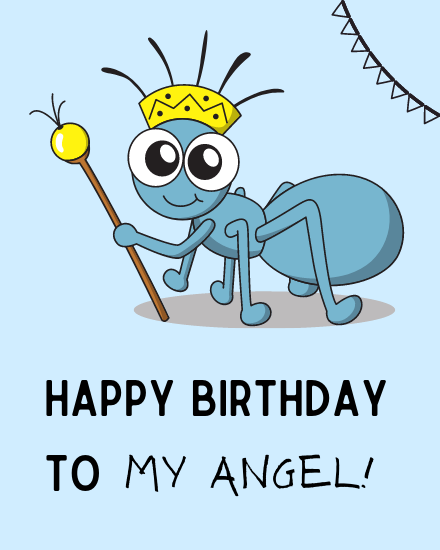 My Angel online Kids Birthday Card
