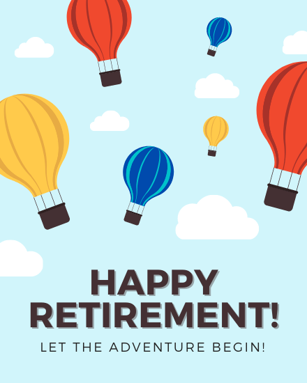 Adventure Begins online Retirement Card
