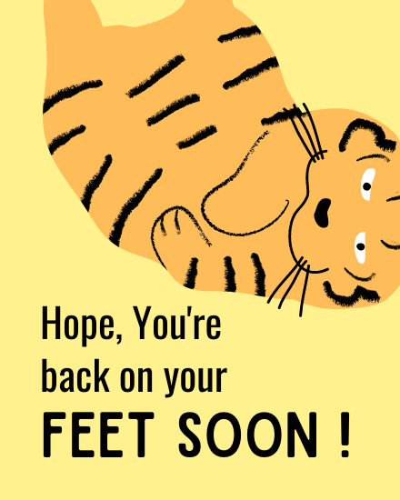 Back On Foot online Funny Get Well Soon Card